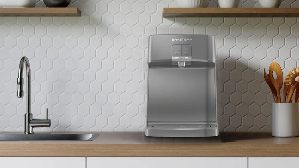 Purificador Modernidade instalado em uma cozinha